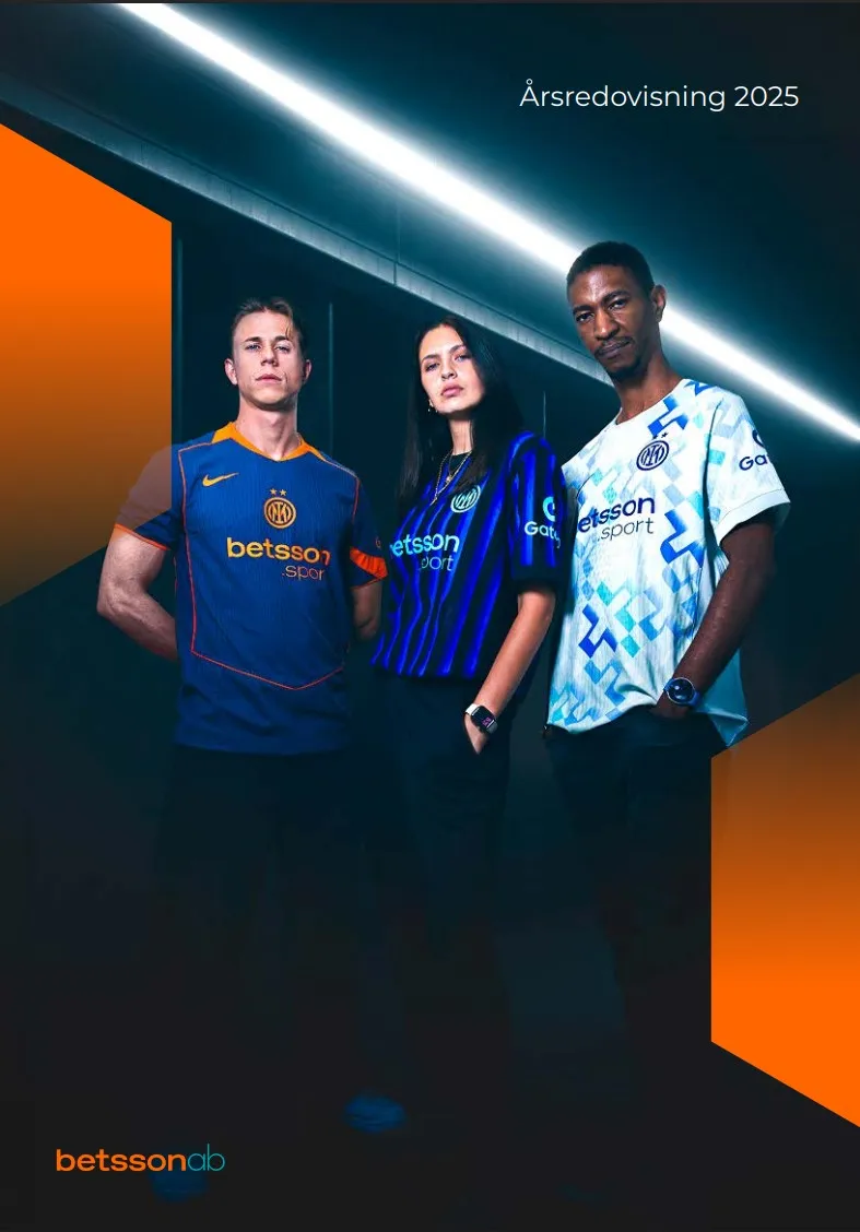 three persons in Betsson annual report cover